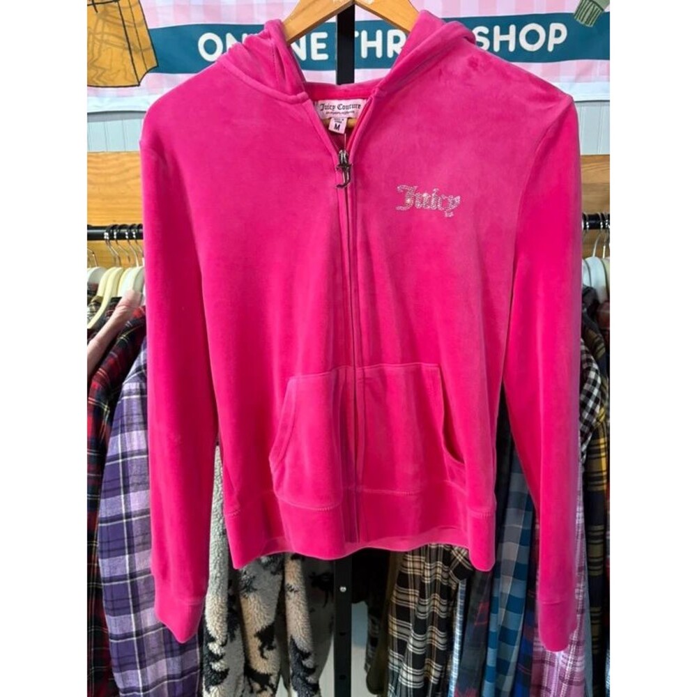 Juicy couture medium velour zip up hoodie